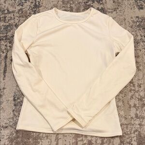Cream Long Sleeve fleece Top